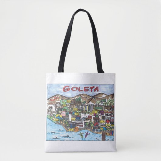 Goleta Karte Tote Bag Tasche (Vorderseite)