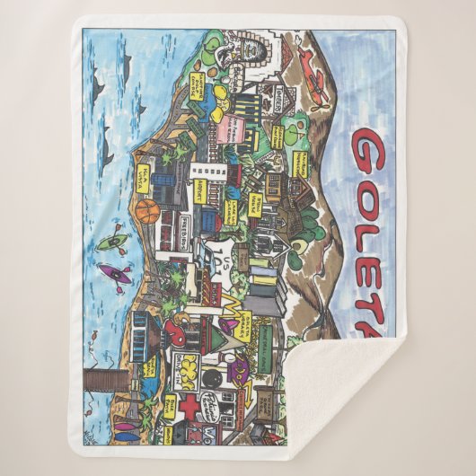Goleta Map Sherpa Blanket Sherpadecke (Vorderseite)