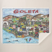 Goleta Map Sherpa Blanket Sherpadecke (Vorderseite (Horizontal))