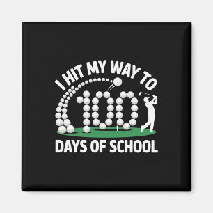 Golf 100 Tage Schule Lustiger Lehrer Schüler 100t Magnet