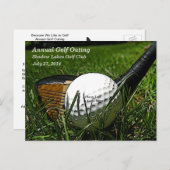 Golf 101 Einladung Postkarte (Vorne/Hinten)