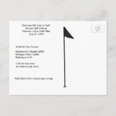 Golf 101 Einladung Postkarte (Rückseite)