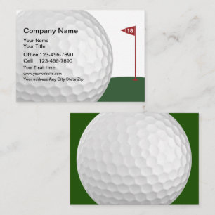 Golf 18 Loch Design Visitenkarte