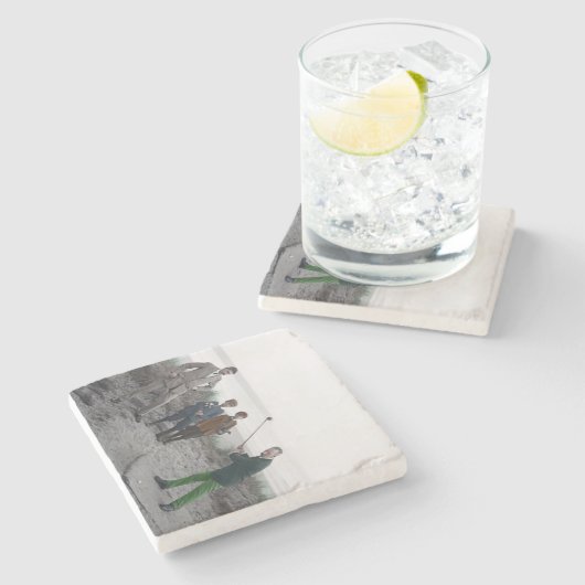 Golf 1907 II Steinuntersetzer (Seitenansicht)