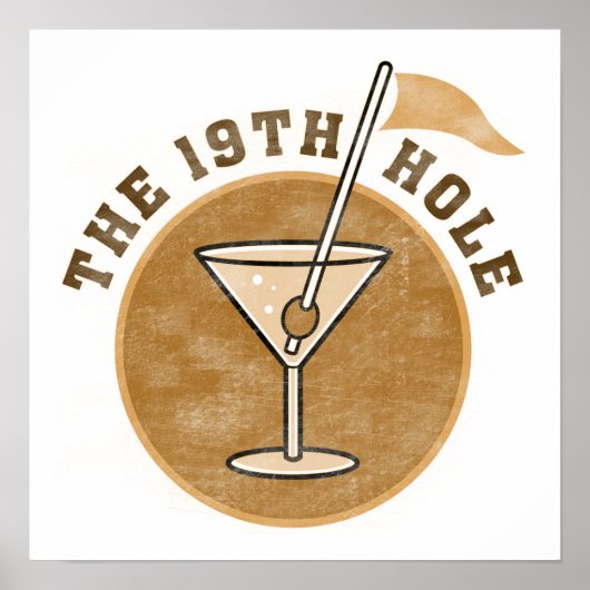 Golf 19. Loch T - Shirt und Geschenke Poster (Vorne)