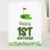 Golf 1. Geburtstag 1 Jahr alt Golfer Karte (Vorderseite)