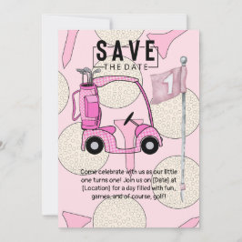 Golf 1. Geburtstag 1 Jahr alter Golfer mit Anzahl Einladung