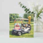 Golf 1. Geburtstag ein Jahr alter Golfer  Karte (Stehend Vorderseite)