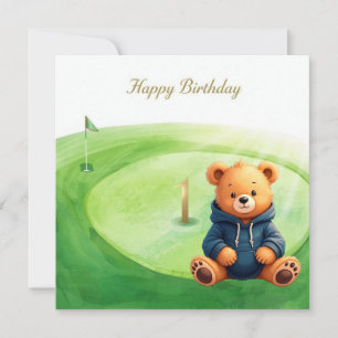 Golf 1. Geburtstag einjähriger Golfer Karte