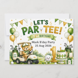 Golf 1. Geburtstag  Einladung