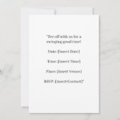 Golf 1. Geburtstag Golfer macht eins Einladung (Rückseite)