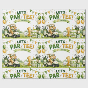 Golf 1. Geburtstag   Lasst uns Par-Tee feiern  Geschenkpapier