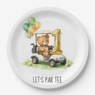 Golf 1. Geburtstag Let's Par Tee Pappteller