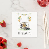 Golf 1. Geburtstag Let's Par Tee Serviette (Beispiel)