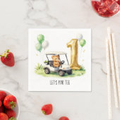 Golf 1. Geburtstag Let's Par Tee Serviette (Beispiel)