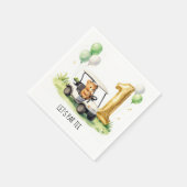 Golf 1. Geburtstag Let's Par Tee Serviette (Ecke)
