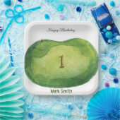 Golf 1. Geburtstag mit Putting Green Thema Pappteller (Party)