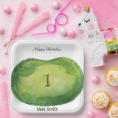 Golf 1. Geburtstag mit Putting Green Thema Pappteller (Party)