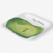 Golf 1. Geburtstag mit Putting Green Thema Pappteller (Gewinkelt)