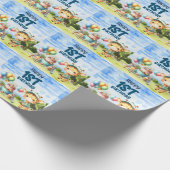 Golf 1. Geburtstag Niedliches Thema Geschenkpapier (Ecke)