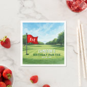 Golf 1 Geburtstag Party in einem Serviette (Beispiel)