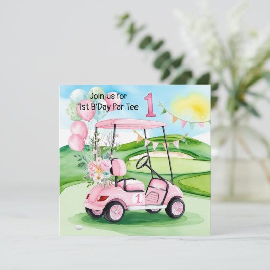 Golf 1. Party Einladung (Stehend Vorderseite)