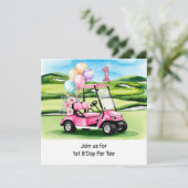 Golf 1. Party Einladung (Stehend Vorderseite)