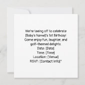 Golf 1. Party Einladung (Rückseite)
