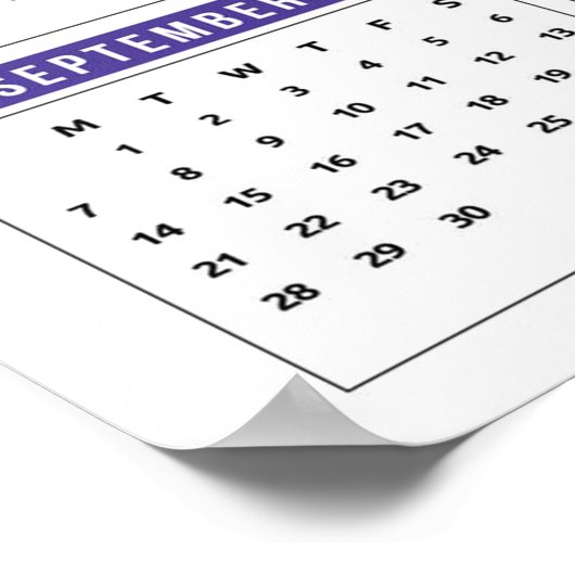 Golf 2025 Kalender Poster (Ecke)