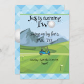 Golf 2. Geburtstag Einladung (Vorne/Hinten)