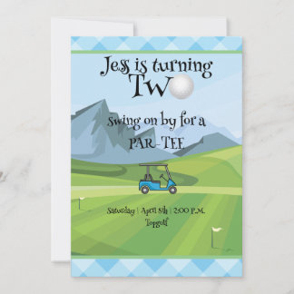 Golf 2. Geburtstag Einladung