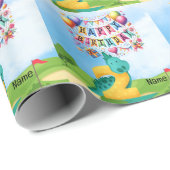 Golf 2. Geburtstag Thema für Kinder Golfer Geschenkpapier (Rolleneckpunkt)