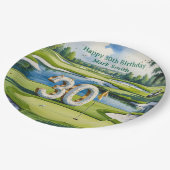 Golf 30. Geburtstag auf dem Golfplatz Pappteller (Schrägansicht)