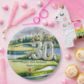 Golf 30. Geburtstag auf dem Golfplatz Pappteller (Party)