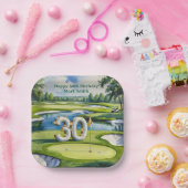 Golf 30. Geburtstag auf dem Golfplatz Pappteller (Party)