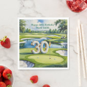 Golf 30. Geburtstag auf dem Golfplatz Serviette (Beispiel)