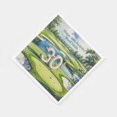 Golf 30. Geburtstag auf dem Golfplatz Serviette (Ecke)