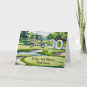 Golf 30. Geburtstag auf Golfplatz Karte (Vorderseite)