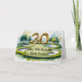 Golf 30. Geburtstag auf Golfplatz Karte (Vorderseite)