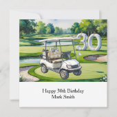 Golf 30. Geburtstag auf Golfplatz Karte (Vorderseite)