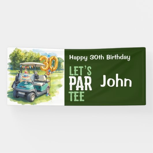 Golf 30. Geburtstag für Golferparty Banner (Horizontal)