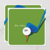Golf 30. Geburtstag - noch schwingen! Einladung (Vorne/Hinten)