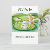 Golf 30. Geburtstag Par Tee 30 Party Einladung (Stehend Vorderseite)