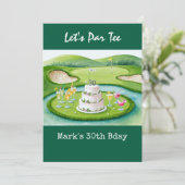 Golf 30. Geburtstag Par Tee 30 Party Einladung (Stehend Vorderseite)