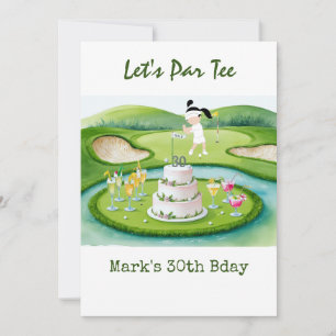 Golf 30. Geburtstag Par Tee 30 Party Einladung