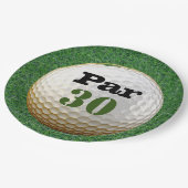 Golf 30. Geburtstag Par Tee 30 Party Pappteller (Schrägansicht)