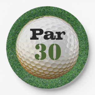 Golf 30. Geburtstag Par Tee 30 Party Pappteller