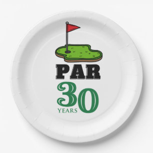 Golf 30. Geburtstag Par Tee 30 Party Pappteller