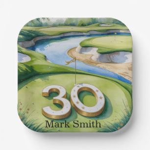 Golf 30. Geburtstag Par Tee 30 Party Pappteller