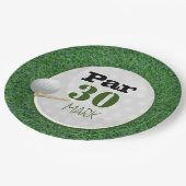Golf 30. Geburtstag Par Tee 30 Party Pappteller (Schrägansicht)